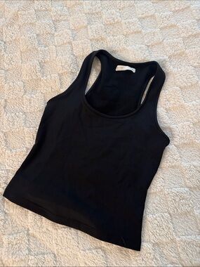 OAK + FORT Black Racerback Tank
